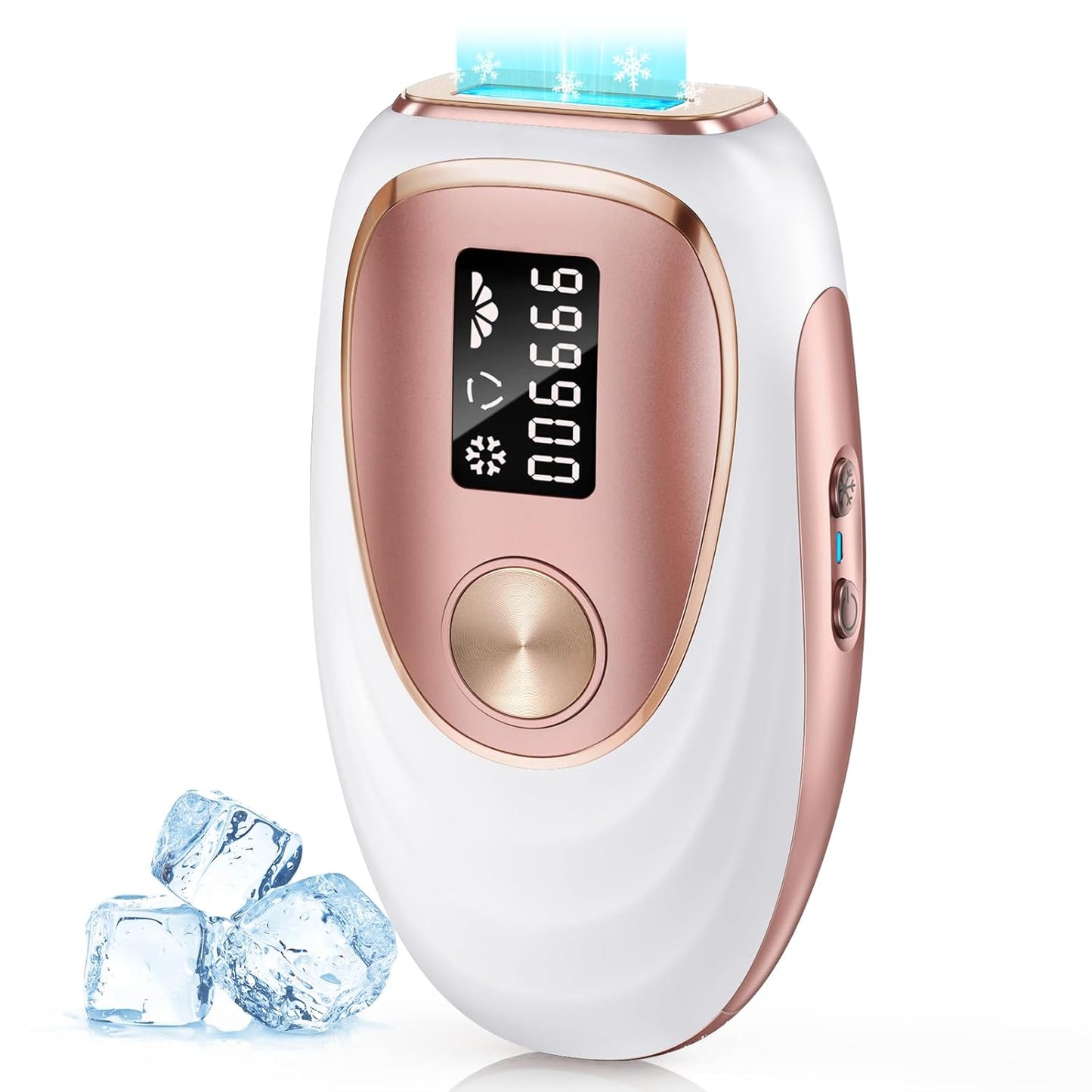 IPL Laser Hair Removal Device for Women & Men - Home 45°F Ice-Cooling Contact for Painless & Long-Lasting Results